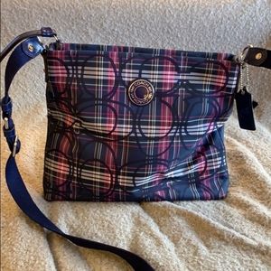 Coach Plaid crossbody purse adjustable straps
